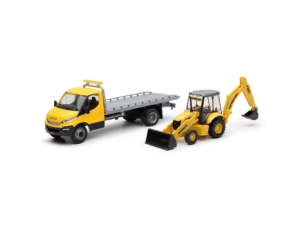 NEW16193A - Camion porte véhicule IVECO avec tractopelle B110C NEW HOLLAND