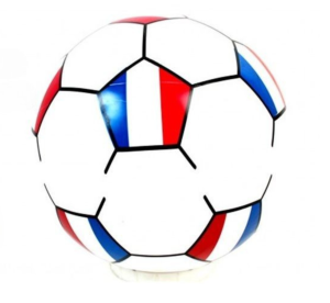 LPB22375 - Ballon gonflable de foot taille 4 - FRANCE - 25 cm