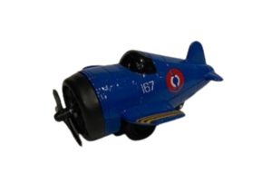 NEW01277A - Avion bleu avec bandes jaunes à friction