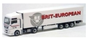 HER280384 - MAN TGA avec remorque bâchée BRIT EUROPEAN