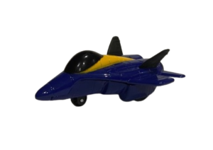 NEW01277G - Avion de chasse Bleu et jaune à friction