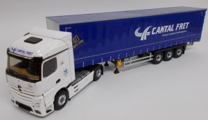 MERCEDES BENZ Actros 2 1845 Streamspace 4x2 et remorque bâchée Tautliner Transport Cantal Fret