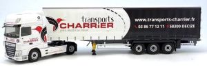 DAF XF MY 2017 530 4x2 et remorque Tautliner Transports CHARRIER