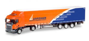 HER307444 - SCANIA R13 HL 4x2 avec semi bachée 3 essieux transport Leipziger