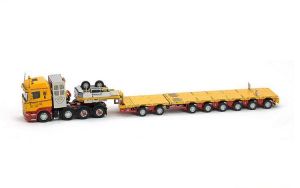 MERCEDES Actros2 6x2 avec remorque surbaissée 8 essieux GOLDHOFER