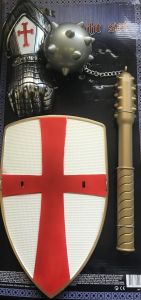 LPE52155 - Kit de chevalier de croisade - Armure, gant et Massue