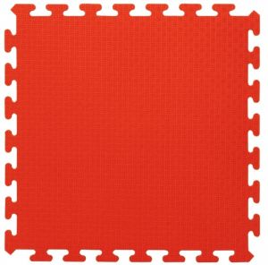 4 Tapis puzzle rouge - 50 x 50 cm