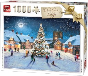 KING5610 - Puzzle 1000 Pièces Le village de Noël