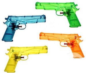 LPAI5404 - Pistolet à eau transparent (coloris aléatoire) - 20 cm