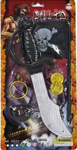 Kit de pirate avec drapeau, machette et accessoires