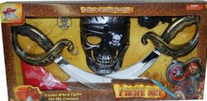 Kit de pirate avec un masque , 2 sabres et accessoires