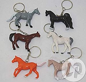 Porte-clefs cheval - 6 cm - Coloris aléatoire