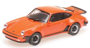 Miniature PORSCHE 911 Turbo 1977 orange MINICHAMPS MNC870066104