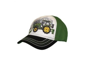 MC53080604BK - Casquette pour enfants JOHN DEERE blanche et verte