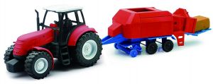 NEW05685A - Tracteur rouge avec presse