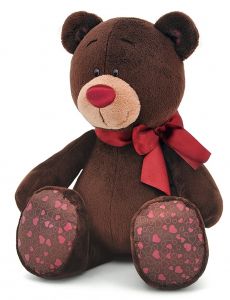 Ours choco assis en peluche