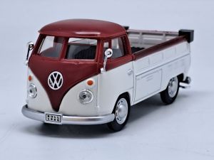 CAR13456 - VOLKSWAGEN Type 1 Bus Pick-up Bordeaux et blanc