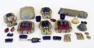 PLS4046 - Paquetage de soldats allemands de 14/18 miniature à peindre pour diorama 25 pièces