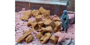 Lot de 20 Fûts d'huile Rouillés