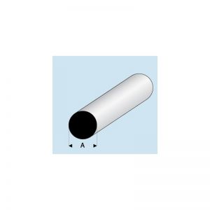 ART2400-54 - Profilé styrène rond diamètre 2mm - 3x33cm, lot de 3