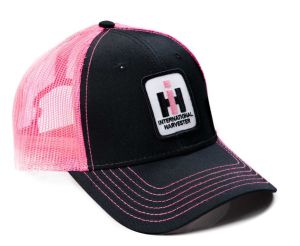PIH39 - Casquette noir avec logo IH dos en maille rose