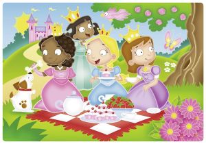 Puzzle - 12 Pièces - La princesse et ses amis - 19 x 19 cm