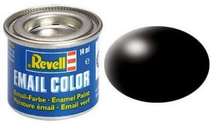 Peinture émail noir satiné 14ml