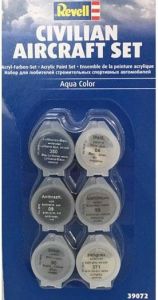 REV39072 - Peinture acrylique Civilian Aircraft Set 6 couleurs pot de 5ml