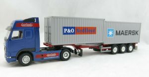 VOLVO FH 16 4x2 NOOTEBOOM Avec remorque porte container 3 Essieux et container 20 Pieds P&O &MAERSK