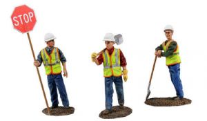 FIGE90-0480 - 3 personnages de chantier avec accessoires