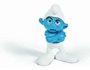 Figurine Les Schtroumpfs – Schtroumpf Grognon N°153 – Résine Collectoys (Neuf En Boîte)