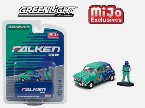 GREEN51454 - AUSTIN Mini cooper S 1275 de 1967 #22 - Falken tires - figurine incluse