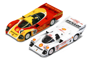 SPAYCOMBO64005 - PORSCHE 962C SHELL COMBO #18 24H Le Mans 1988 et #17 Dunlop Supercup 1987 HJ.STUCK