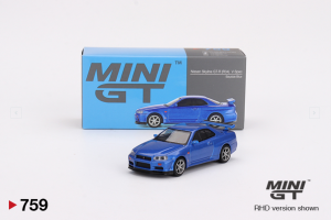 MGT00759-R - NISSAN Skyline GT-R VSPEC Bayside 1999 bleu