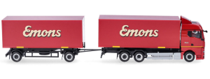 HER319294 - MAN TGX GM 6x2  avec caisse et remorque 1+1 essieux EMONS