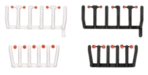 HER054843 - 80 voyants lumineux oranges transparents avec socles noirs et blancs
