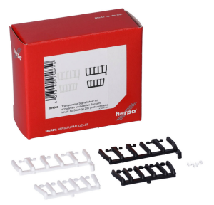 HER054850 - 80 voyants lumineux transparents avec socles noirs et blancs