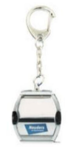 JC80814 - Porte-clés télécabine OMEGA V argent - NAUDERS