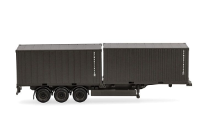 HER747240 - Semi porte container 3 essieux avec 2 containers 20 pieds BUNDESWEHR