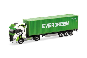 HER319942 - IVECO S-Way LNG 4x2 porte container 3 essieux avec container 40 pieds EVERGREEN