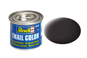 REV32106 - Peinture émail noir goudron mat 14ml