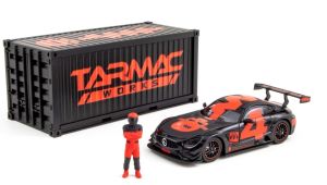T64-008-4A4R - MERCEDES AMG GT3  #4 2018 avec contaner et figurine Noir et Rouge