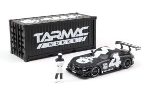 T64-008-4A4W - MERCEDES AMG GT3 #4 2018 avec container et figurine noir et blanc