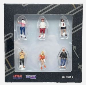 T64F-003-OR - 6 Figurines - Rassemblement de voitures