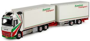 VOLVO FH04 6x2 porteur caisse rigide et remorque transport Kaatee