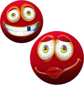 TRF60206 - Puzzle 3D 96 pièces Smiley Rouge