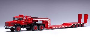 IXOTTR033.23 - BERLIET TB 015 M3 6x4 1960 avec porte engins 4 Essieux rouge