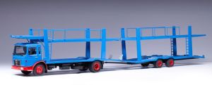IXOTTRX034 - MAN 4x2 porte voitures avec remorque 2 Essieux 1970 Bleu