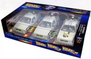 WEL22400-3G - Set de 3 DELOREAN DMC 12 Retour Vers Le Futur Episode 1, 2 et 3
