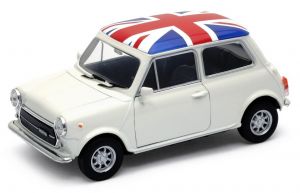 Mini Cooper S à L’échelle – Modèle De Collection En Métal Avec Portes Ouvrantes Et Détails Réalistes – Drapeau Azul Inclus